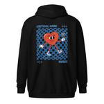 CCU Checkered Heart Unisex Zip-Up Hoodie