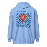 CCU Checkered Heart Unisex Zip-Up Hoodie