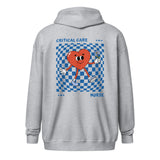 CCU Checkered Heart Unisex Zip-Up Hoodie