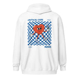 CCU Checkered Heart Unisex Zip-Up Hoodie